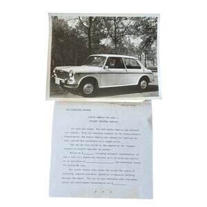 VTG 1969 Austin America Promo Photo Ad Copy British Leyland Dealership Ephemera